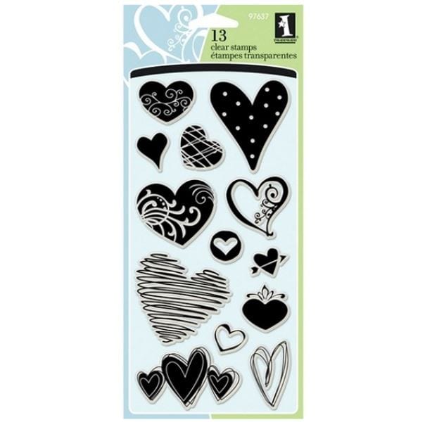 Inkadinkado Hearts Clear Stamps