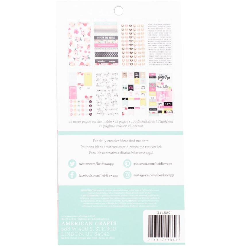 Heidi Swapp Designer Sticker Book w/ Gold Foil 30 Pages