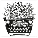 Sizzix Hello Typewriter Framelits Die Set 5PK w/ Stamps by Jen Long