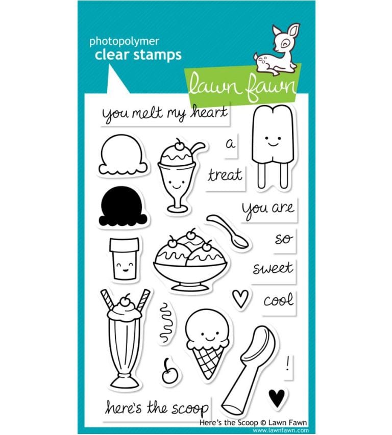 Lawn Fawn Here's The Scoo Clear Stamps 4