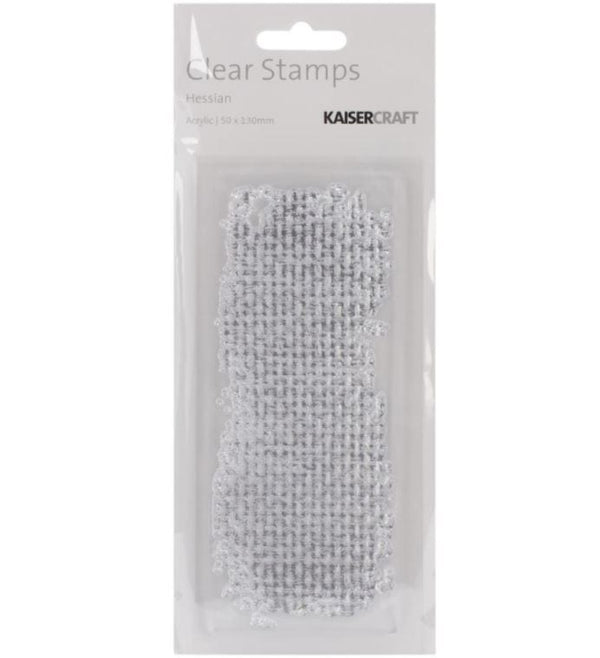 Kaisercraft Hessian Clear Stamps 5.75"X2.5"