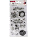 American Crafts Hey Santa Clear Stamp Set Crate Paper 18/Pk