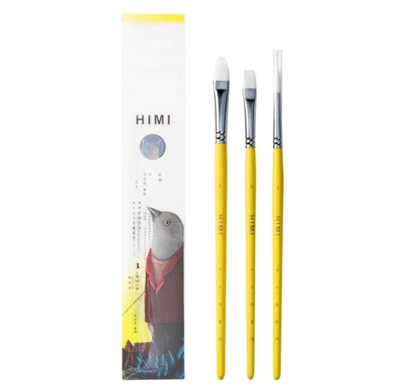 MIYA HIMI Paint Brushes (Set of 3 #4, #6, #8)