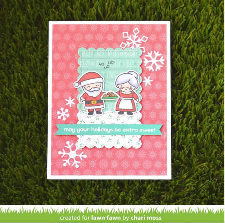 Lawn Fawn Ho-ho-holidays Clear Stamps 4" x 6"