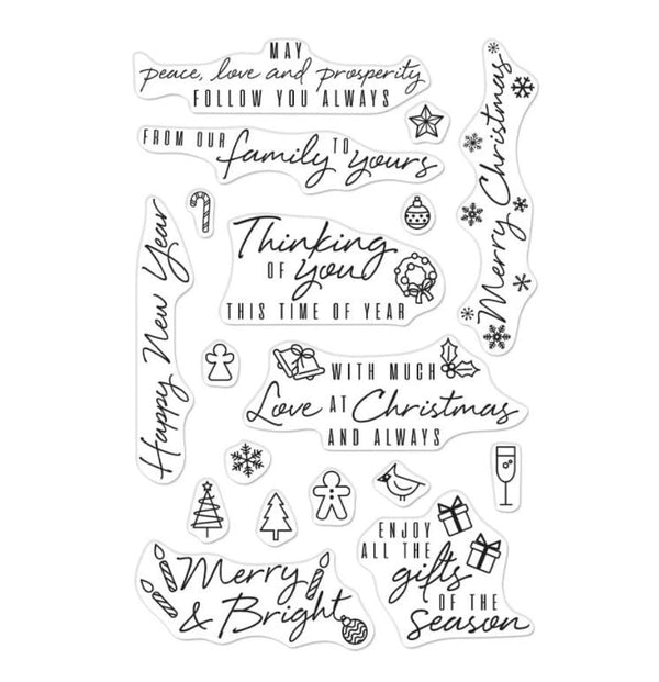 Hero Arts Holiday Messages Stamp Set CM375