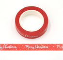 Holographic Merry Christmas Greetings Christmas Washi Tape 10mm x 10m