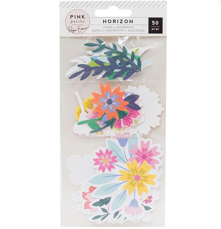 Pink Paislee Horizon Floral Diecuts