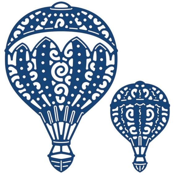 Hot Air Balloon Tattered Lace Metal Die