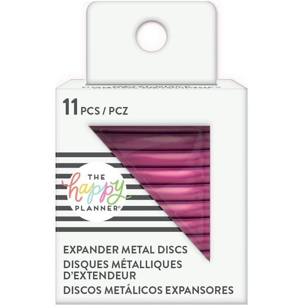 Me and My Big Ideas Hot Pink Happy Planner Big Metal Expander Discs 11/Pkg