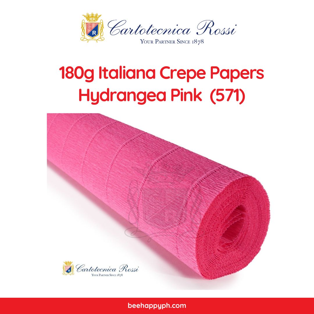Cartotecnica Rossi Crepe Papers 180g (Purple & Pink Shades) Full Roll Premium Italian Crepe Papers