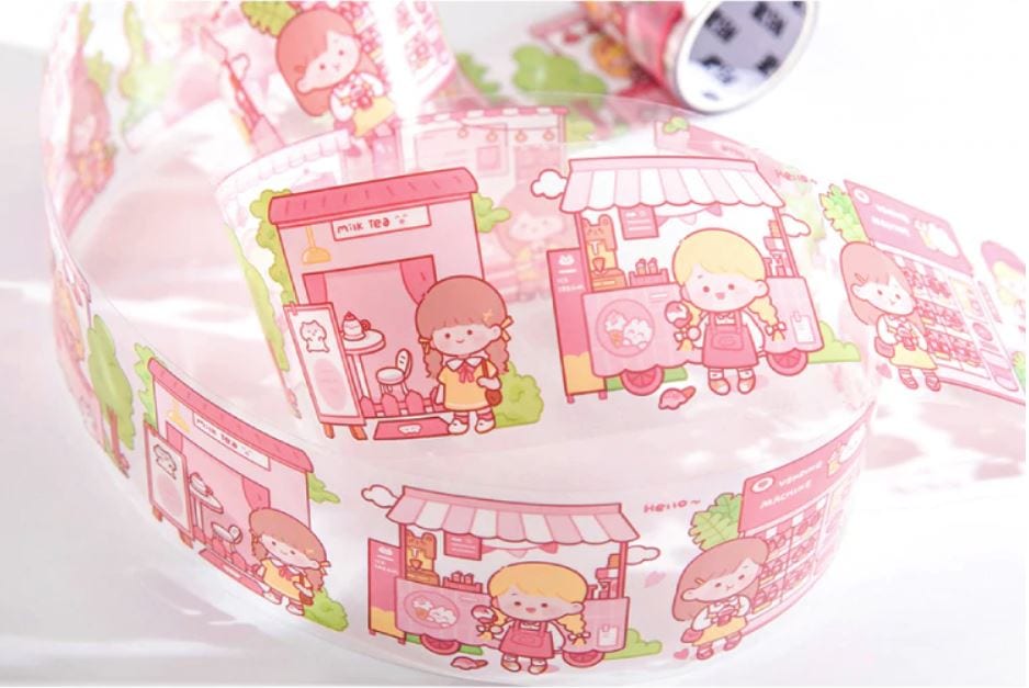 MoCard I Love Milk Tea PET Tape / Transparent Tape