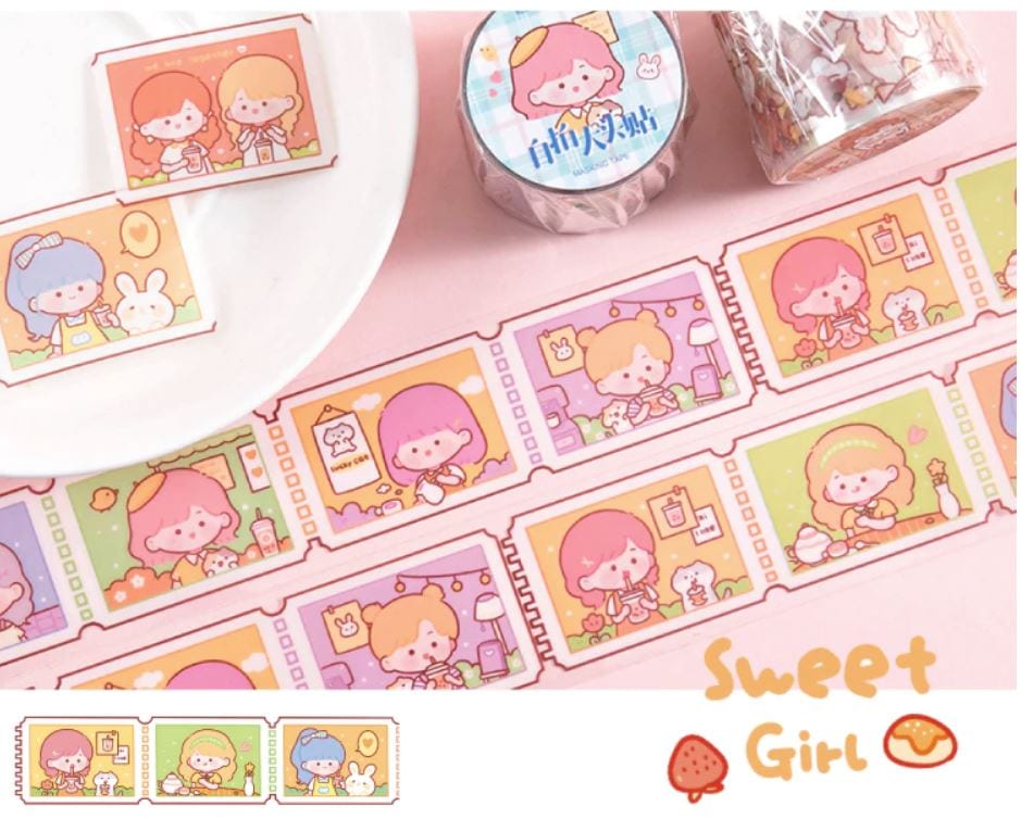 MoCard I Love Milk Tea PET Tape / Transparent Tape