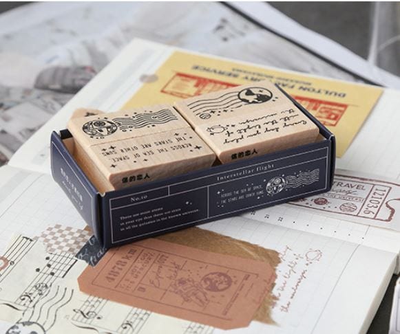 Cardlover Interstellar Flight Rubber Stamp Set