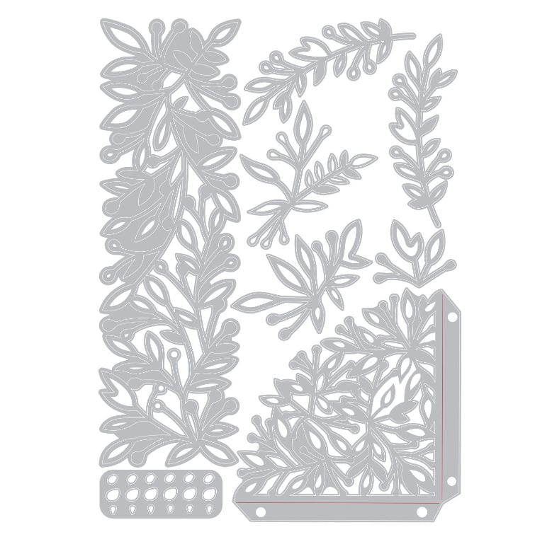 Sizzix Intricate Corners Thinlits Die Set 8pk by Jen Long