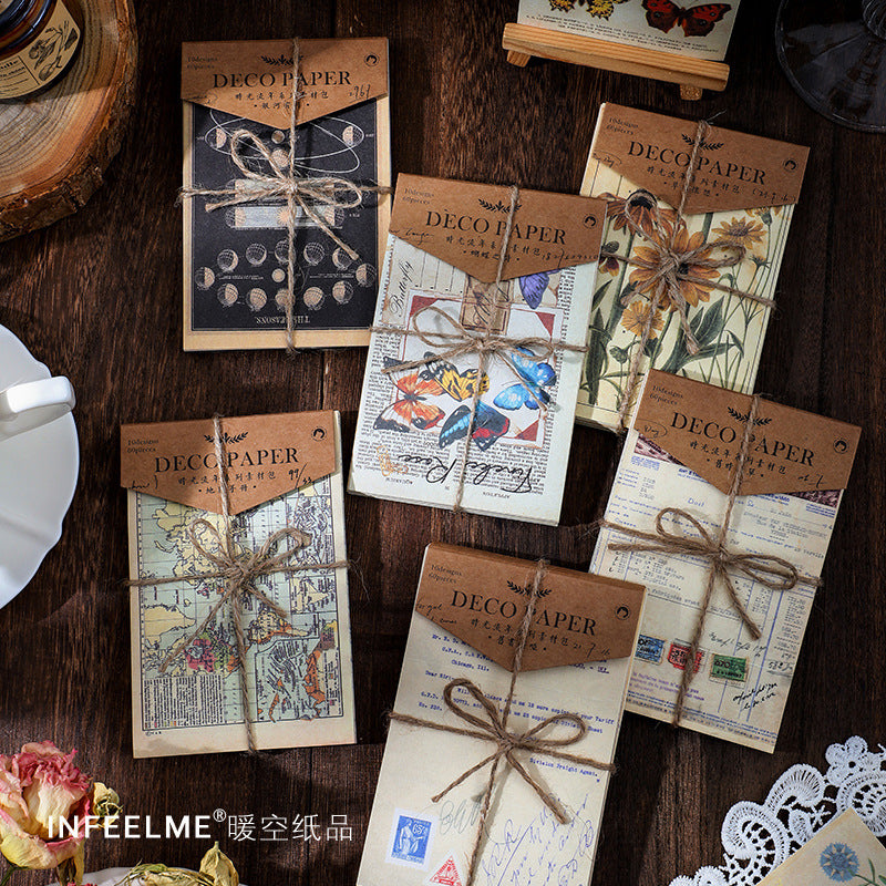 Infeel Me Deco Paper Time Lapse Series Vintage Paper Sheets