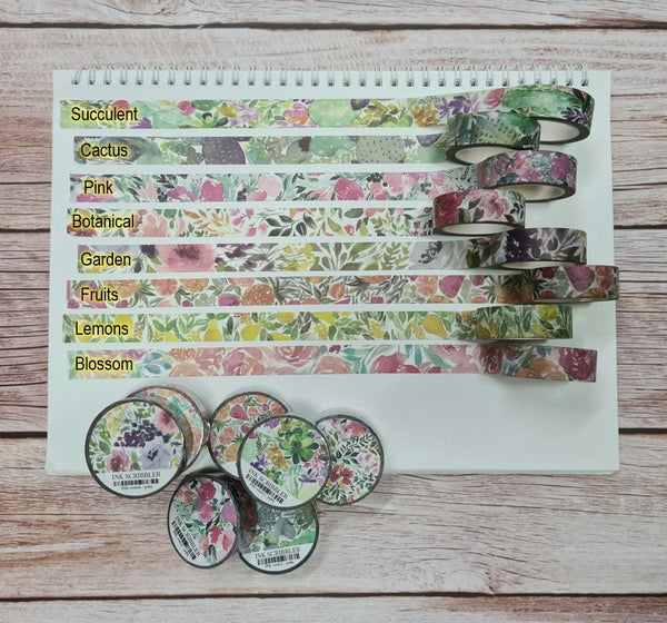 Ink Scribbler Floral Washi Tapes