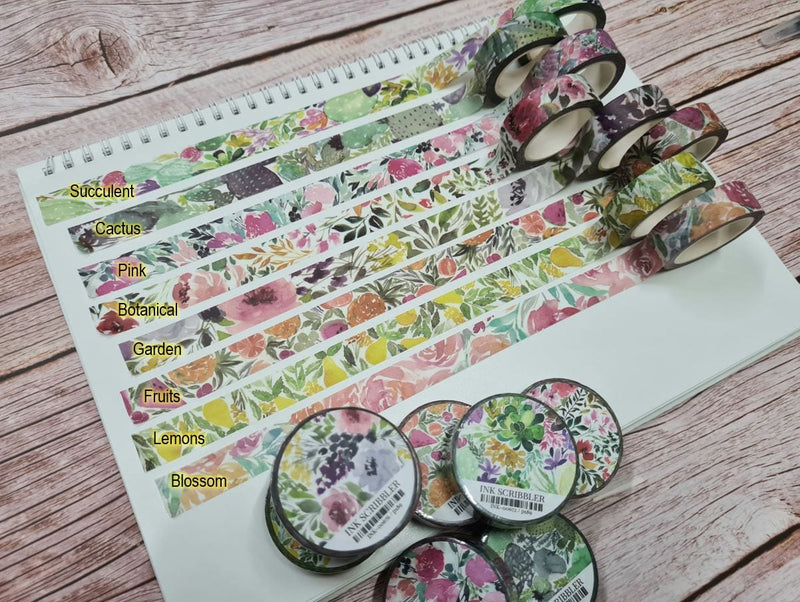 Ink Scribbler Floral Washi Tapes