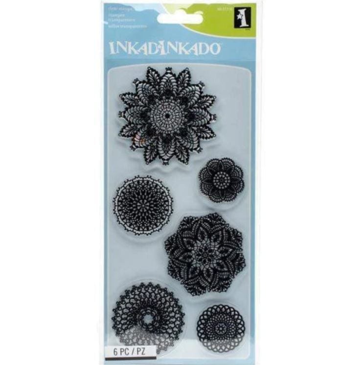 InkadinkadoÂ® Doilies Clear Stamps
