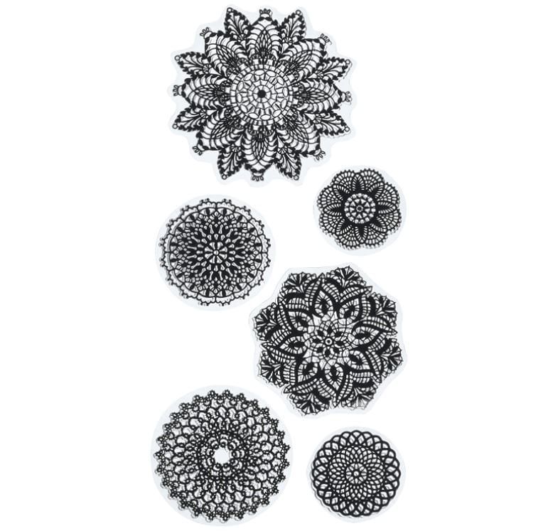 InkadinkadoÂ® Doilies Clear Stamps