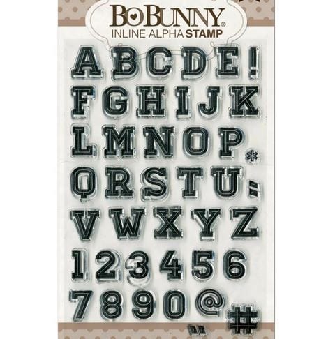 BoBunny Inline Alpha Stamps
