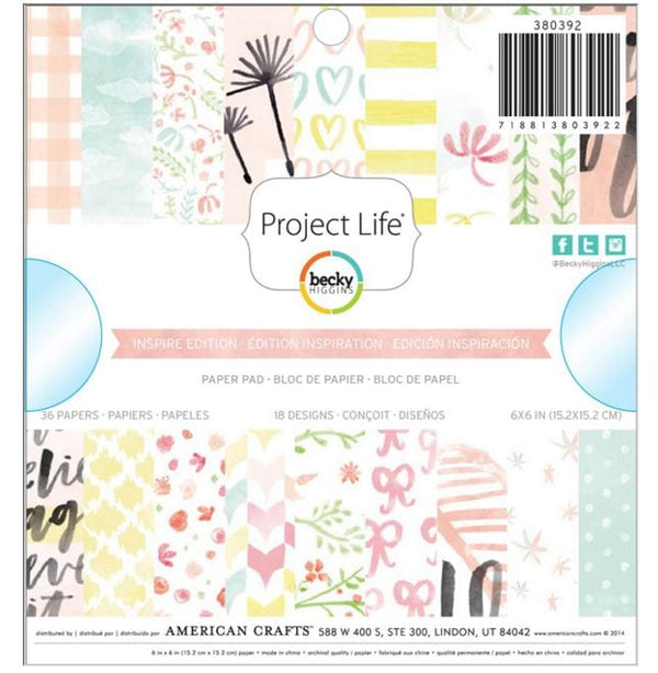 Project Life Inspire 6" x 6" Paper Pad