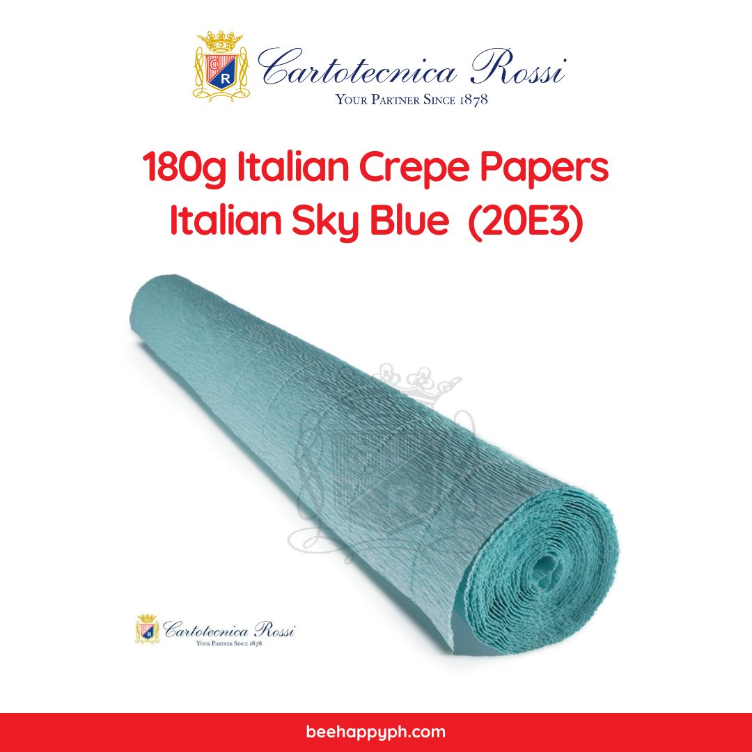Cartotecnica Rossi Crepe Papers 180g (Red & Blue Shades) Full Roll Premium Italian Crepe Papers
