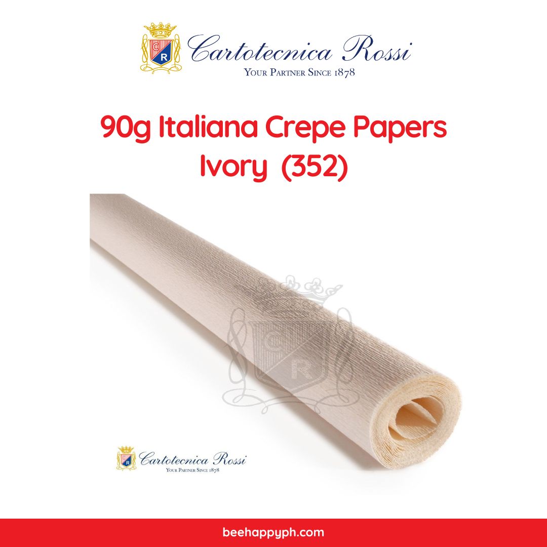 Cartotecnica Rossi Crepe Papers 90g (Blue, Green & White Shades) Full Roll Premium Italian Crepe Papers