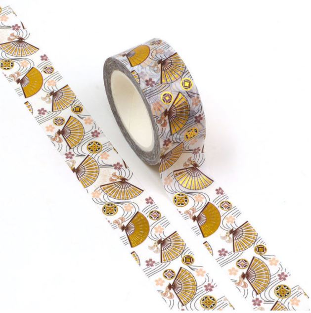 Japanese Fans Foil Washi Tape 20mm x 10m