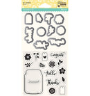 Hampton Art Jillibean Soup Jars/Pot Shaker Clear Stamp & Die Set