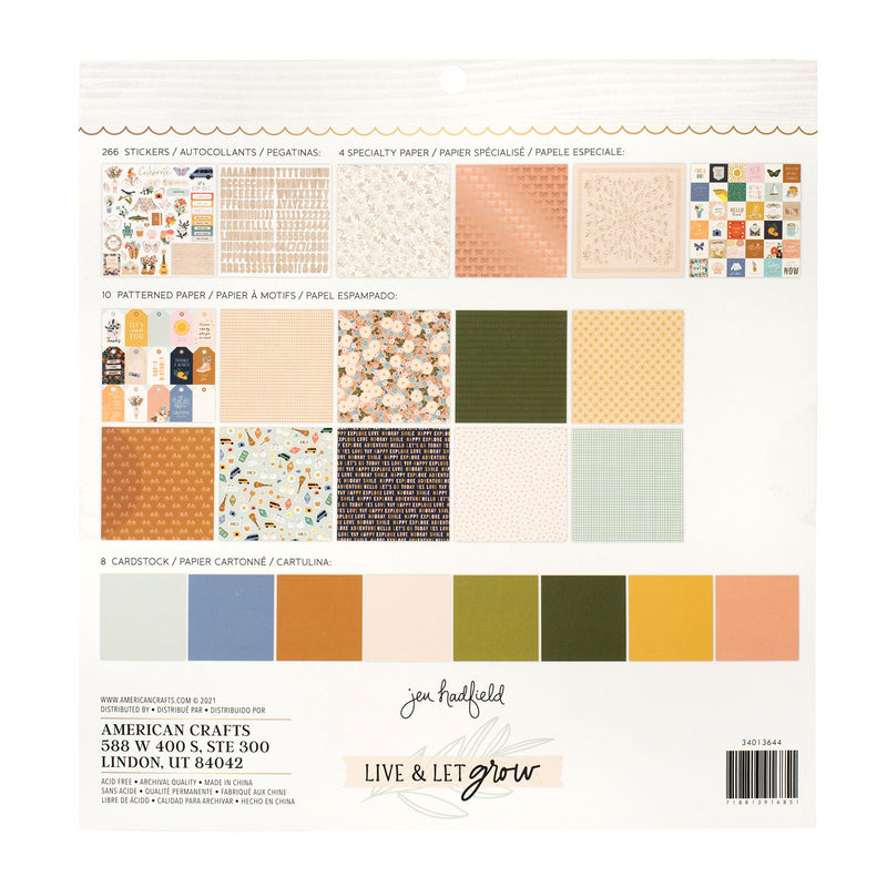 Jen Hadfield - Live and Let Grow Collection - 12 x 12 Paper Pad