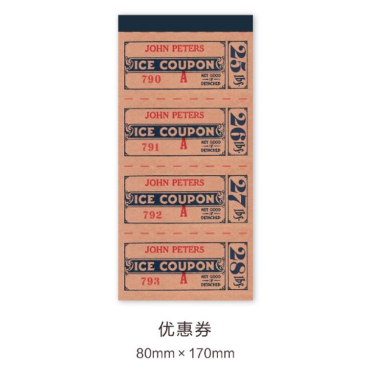 MoCard Antique Bill Series Retro Tearable Memo Pad/Ephemera Pad