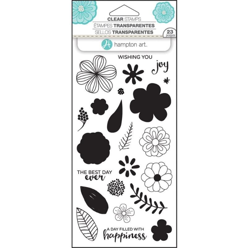 Hampton Art Joy Flower Layering Clear Stamps Set