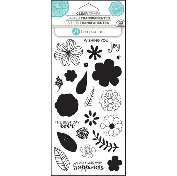 Hampton Art Joy Flower Layering Clear Stamps Set