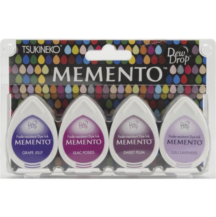 Juicy Purples Memento Dew Drop Dye Ink Pad Sets (4/Pkg)