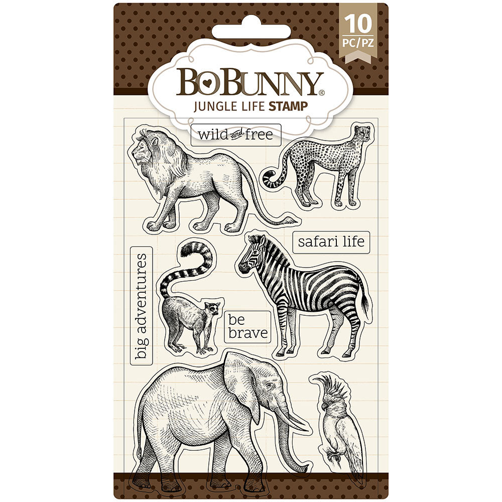 BoBunny Jungle Life Clear Stamp Set 4