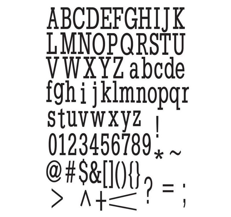 Sizzix Just a Note Alphabet Thinlits Die Set 79PK