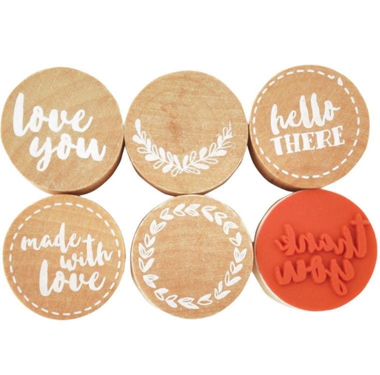 Kaisercraft Thank You - Lucky Dip Red Rubber Stamps 1.25