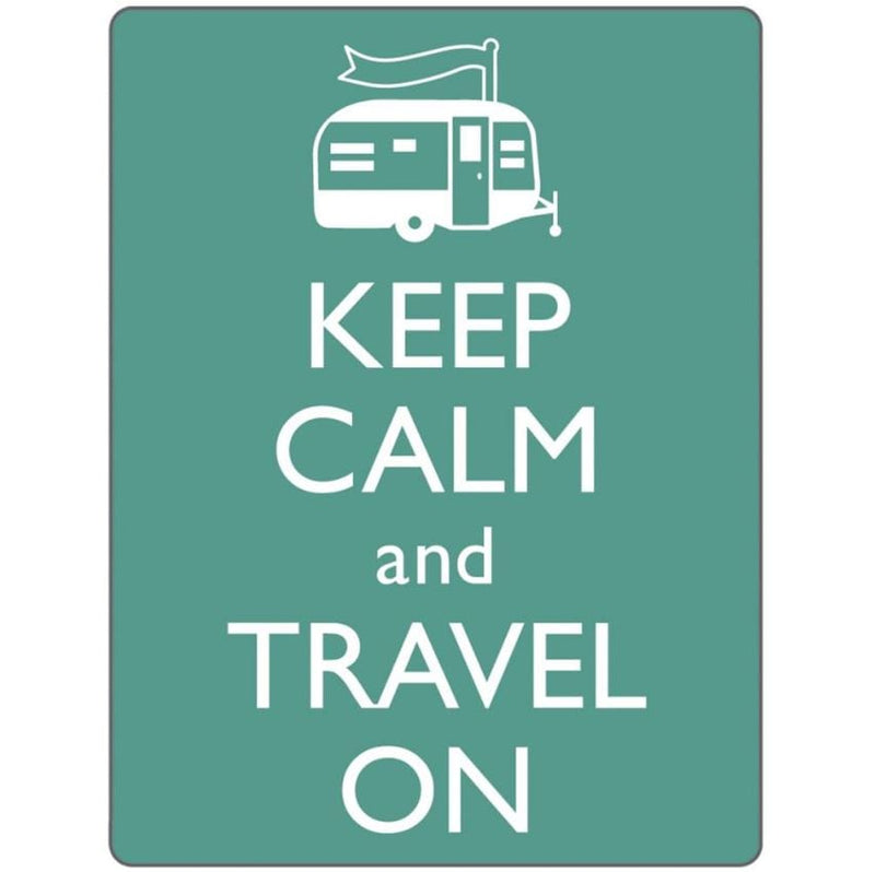 Sizzix Keep Calm And Travel On Textured Impressions A2 Embossing Folder