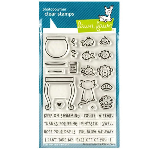 Lawn Fawn Keep on Swimming Clear Stamps 4"x 6"