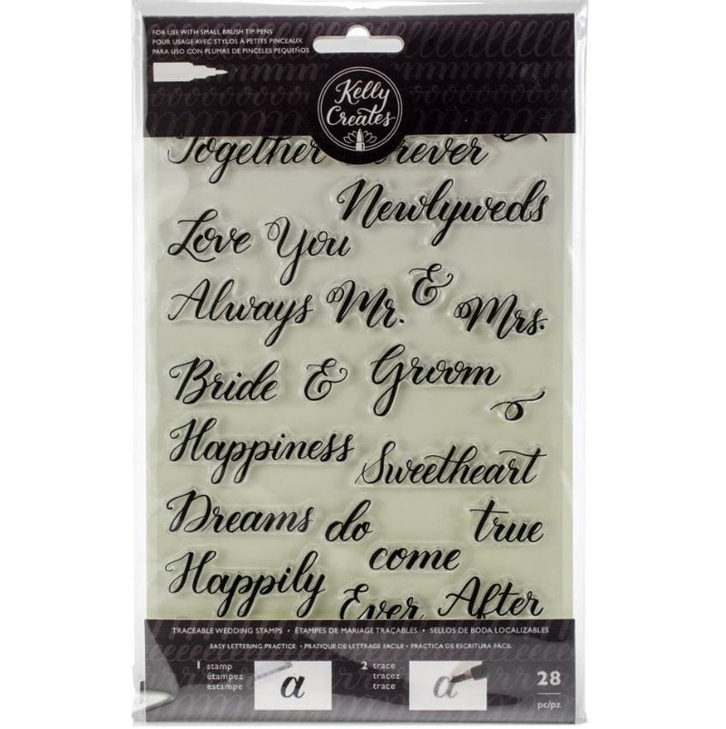 American Crafts Wedding Kelly Creates Acrylic Traceable Clear Stamps