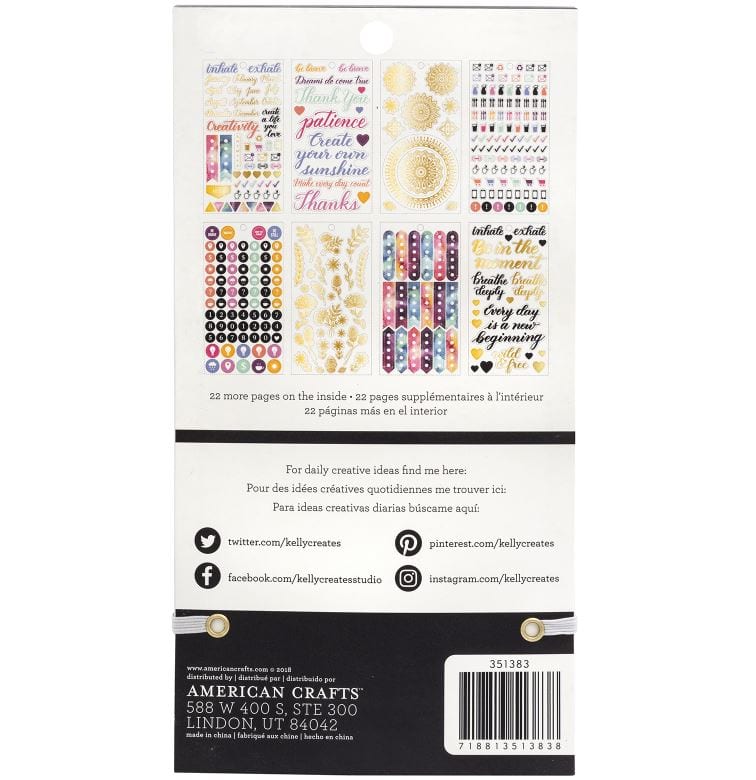 American Crafts Kelly Creates Sticker Book w/ Foil 4.75