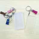 Rectangle Blank Acrylic Keychain w/ Tassel (2.3mm thick)