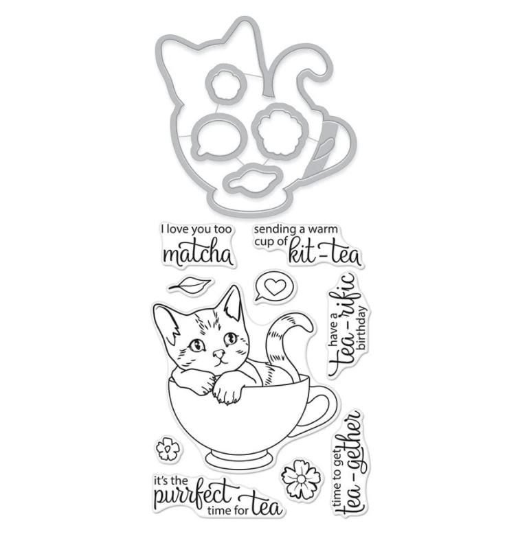 Hero Arts Kit Tea Hero Stamp and Cut DC243