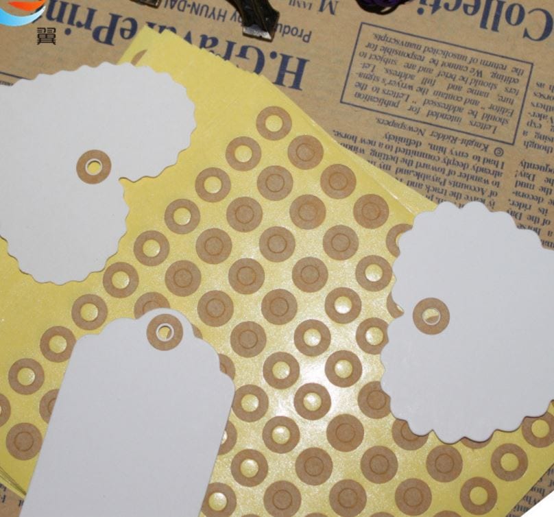 Kraft Tag Hole Stickers - 100pcs/sheet