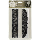 Crafter's Companion Lace Rustic Wedding Embossing Folder Borders 1.5"X7" 2/Pkg