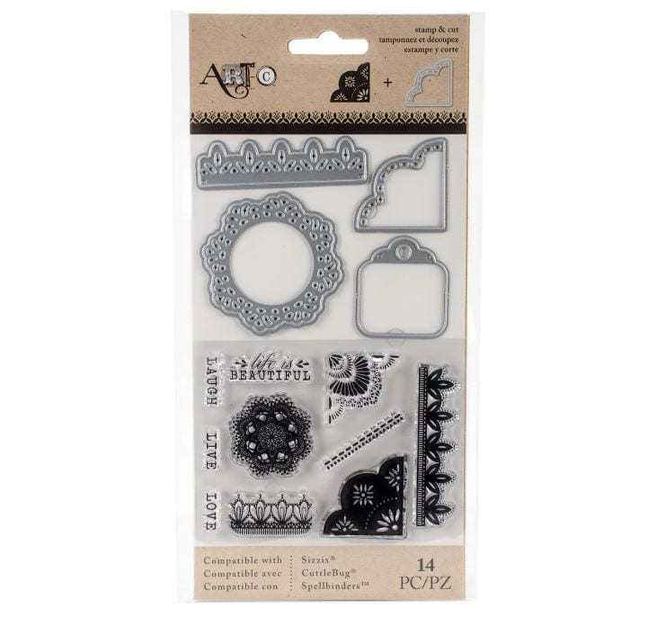 Momenta Art-C Laces and Doilies Stamp & Die-Cut Set