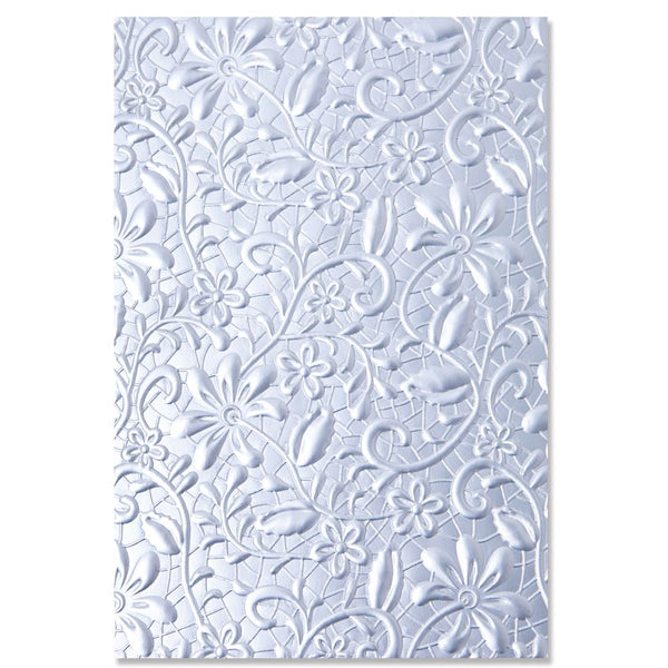 Sizzix Lacey 3-D Textured Impressions Embossing Folder by Kath Breen
