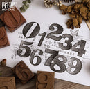 MoCard Large Vintage Numbers / Big Digits Rubber Stamps (Sold Individually)