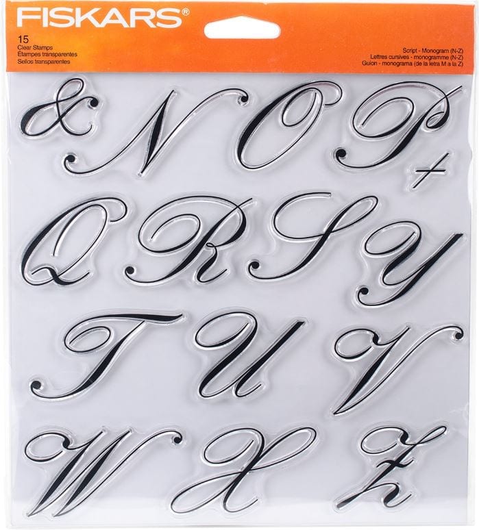 Fiskars Large Script Monogram Clear Stamps