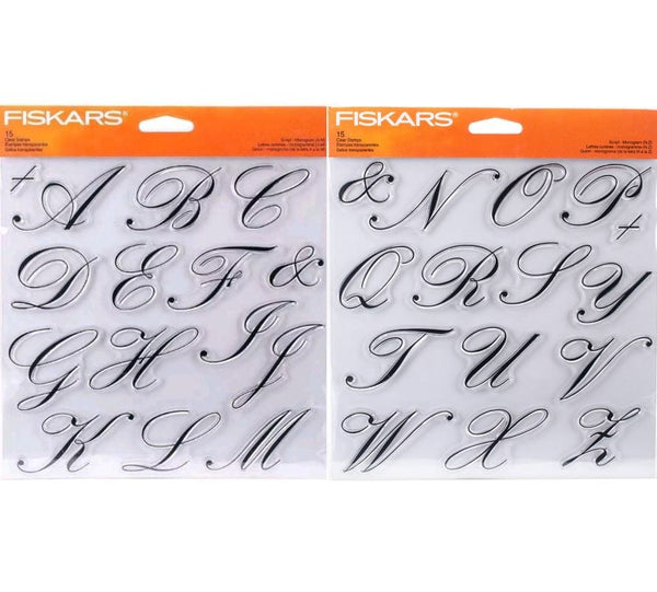 Fiskars Large Script Monogram Clear Stamps